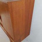 Vintage Teak Houten Dressoir | Highboard | Wandkast Deens thumbnail 12