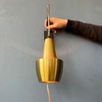 Oranje Lichte Deense Mid Century Space Age 'Rod' Wandlamp thumbnail 7