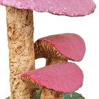 Vintage Paddenstoel Ornament Beeld Xl Sculptuur Papier Maché 46Cm thumbnail 6