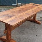 Antieke Rustieke Landelijke Massief Houten Eettafel 210 Cm thumbnail 8