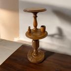 Vintage Houten Etagère Met Dubbele Plateau / Plantentafel thumbnail 7