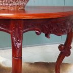 Antieke Halfronde Barok Sidetable thumbnail 4