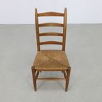 3X Ladder Chair In Oak & Rush, 1960S thumbnail 8