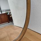 Vintage Goudkleurige Hollywood Regency Barok Rococo Spiegel Schouwspiegel Ovaal. thumbnail 16