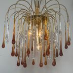 2 Beschikbaar Vintage Xl Formaat Teardrop Murano Kroonluchters thumbnail 2
