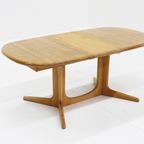 Vintage Deense Ovalen Uitschuifbare Eettafel Tafel Massief Hout thumbnail 2