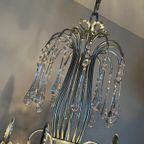 Murano Teardrop Kroonluchter Transparant Chrome Frame Oriëntaals thumbnail 2