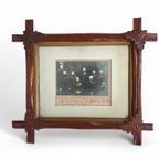 Antique Oak Leaf Carved Wooden Acorn Photo Frame / Family Picture 1916 thumbnail 3