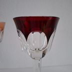 6 Vintage Kristallen Gekleurde Wijnglazen thumbnail 10