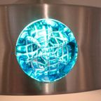 Deense Vintage Hanglamp Aluminium Blauw Glas thumbnail 9