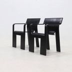 Set Of 2 Strip Dining Chairs By Gijs Bakker For Castelijn 1970s thumbnail 4