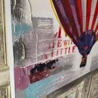 Cobra Art. Balloon. Gesigneerd. Canvas. Acryl Werk. 1X1M thumbnail 6