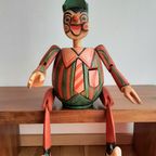 Grote Oude Zeldzame Houten Pinokkio Pop Italy thumbnail 5
