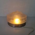 Grote Glazen Vintage Plafondlamp Handgeblazen. thumbnail 5
