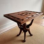 Afrikaans Houtsnijwerk Tafel Vintage thumbnail 5
