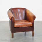 Correct Afgewerkte Schapenleren Clubfauteuil Met Prachtige Kleuren En Een Goed Zitcomfort thumbnail 2