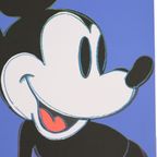 Offset Litho Naar Andy Warhol Mickey Mouse Blauw 487/2400 Pop Art Kunstdruk thumbnail 4