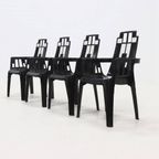 Set Of 4 Boston Chairs By Pierre Paulin For Henry Massonnet France 1980S thumbnail 4