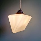 Art Deco Hanglamp, Driehoekige Prismavorm, 1920-30 thumbnail 13