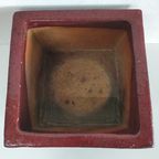 Set Vintage Bloempotten Keramiek Bordeauxrood thumbnail 7