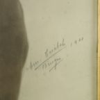 Grote Oude Foto Portret Oude Man Gouden Lijst Hars Brugge 1921 thumbnail 9