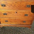 Antieke Eiken Ladekast Dressoir thumbnail 6