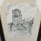 José - Pentekening Grote Markt Veurne - 1975 thumbnail 6