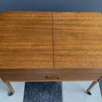 Teak Sewing Box Table Danish 1960S thumbnail 13