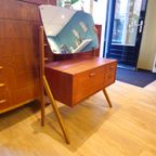Vintage Deense Make-up Kaptafel Spiegel Make Up Opmaak Tafel thumbnail 2