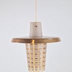 Vintage Glazen Hanglamp Koper Glas Mid Century ‘60 Denmark thumbnail 12