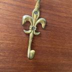 Vintage Houten Kapstok Met Messing Fleur-De-Lis Haken thumbnail 13