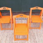 Set: 3x Vintage Design Klapstoel Trieste Aldo Jacober Stoel Jr 60 thumbnail 7