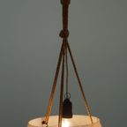 Vintage Zacht Roze Gemarmerd Glazen Art Deco Design Hanglamp thumbnail 3