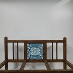 Antieke (Jugendstil) Houten Paraplubak (Handdoekhouder) thumbnail 2