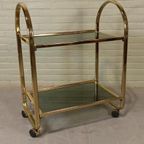 Vintage Italiaans Bar Cart Trolley, Goud thumbnail 11