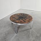 Vintage Salontafel Tegeltafel Fatlava Rond thumbnail 7