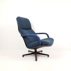 Artifort Swivel Chair Blue | F141 Geoffrey Harcourt Bureau thumbnail 3