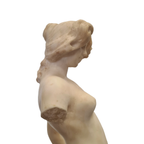 Italiaans Albasten Beeld Van Een Naakte Vrouw, Circa 1900 thumbnail 7