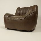 Vintage Lederen Fauteuil, 1982 thumbnail 4