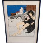 Milo Manara (1945) La Lecture Kleurlitho 138/200. thumbnail 2