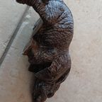 2x Beeld Olifant Sculpture Ornament Op Steen thumbnail 7