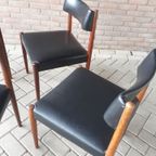 Set Van 4 Eetkamerstoelen Jaren 60 Bovenkamp Stoelen Aksel Bender thumbnail 7