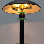 Vintage Tafellamp Hollywood Regency Stijl Zwarte Lamp Metaal thumbnail 9