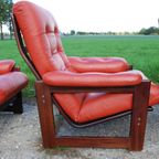 Coja Armchairs Lederen Bekleding Palissander Frame thumbnail 9