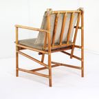 Set Van 4 Safari Bamboo Fauteuils + Tafeltje Vintage thumbnail 18