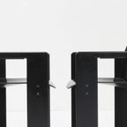 Dialogo Zwarte Leren Eetkamerstoelen Van Afra En Tobia Scarpa Voor B&B Italia, 1974, Set Van 4 thumbnail 5