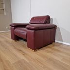 Montel Vintage - Fauteuil - Bordeaux - Leder - Verstelbaar thumbnail 13