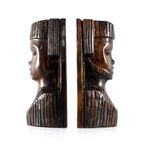 Vintage Set 2 Afrikaanse Houten Beelden thumbnail 9