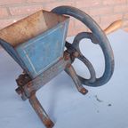 Antieke Gerst Molen Tafel Molen Bakkerij Winkel Graan Maler thumbnail 11