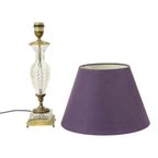 Empire Tafellamp Geslepen Kristal Diamantpatroon Verguld Brons thumbnail 14